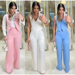 CONJUNTO FEMENINO CALÇA E COLETE  EN ALFAIATARIA SOCIAL .MODA 2026