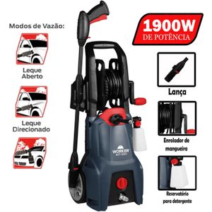 Lavadora Alta Pressão Profissional 1900W 140 Bar 60Hz Worker