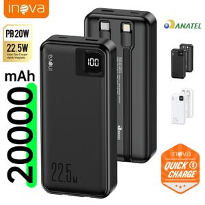 Inova Bateria Portátil Power Bank 20.000mah Universal carregador portátil 22,5W Com Displaya Visor do nível da bateria