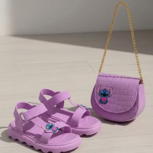 Sandália Infantil Menina Confortável Com Bolsinha Elegante Estilosa