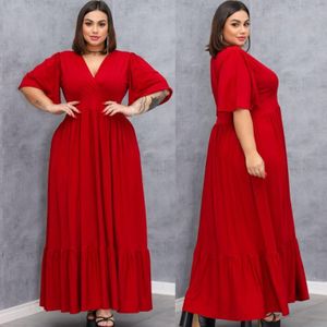Vestido Longo 3 Marias Luxo Gola V Discreto Com Manga Estilo Sino Casual Plus Size