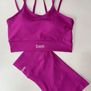 Conjunto Fitness Feminino Short Cintura Alta Top Roupa Fitness Musculação Roupa de Academia Feminina