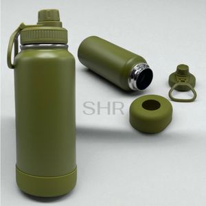 Garrafa Inox Térmica 1000ML Com Capinha Protetora De Silicone Antiderrapante