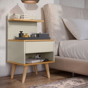 Mesa De Cabeceira Estilo Retro Quarto Sleep