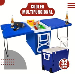 Cooler Multifuncional Super Térmica  Com Mesa Retrátil ou Sem 32 Litros