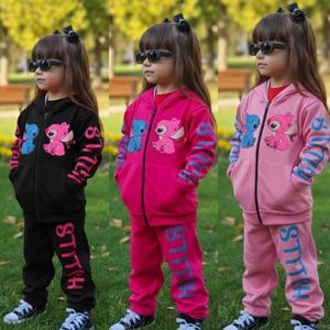 Conjunto Infantil feminino juvenil menina blogueirinha Stitch abrigo calça e casaco ou vestido