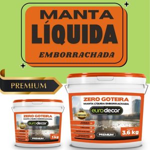 Manta Liquida Emborrachada Premium 3.6KG Impermeabilizante Para Lajes Telhados Fachadas 1KG Ou 3.6KG