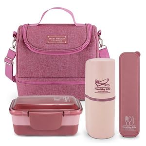 Conjunto Bolsa Térmica Pote Marmita Porta Escova e Porta Talheres  - Jacki Design